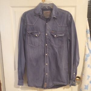 Rafter C Indigo Snap-Up Shirt